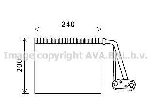Випарник кондиціонера Renault Trafic II (01-)/Nissan Primastar (02-) AVA AVA COOLING 'RTV566