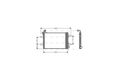 Радиатор кондиционера Skoda Fabia 1,2-1,4i 97>07, VW Polo 1,4i 01>08 AVA AVA COOLING SAA5007D