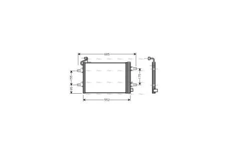 Радіатор кондиціонера Skoda Fabia 1,2-1,4i 97>07, VW Polo 1,4i 01>08 AVA AVA COOLING SAA5007D