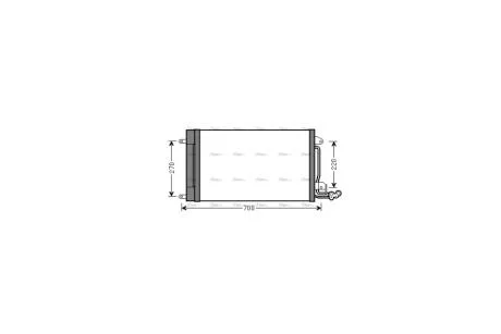 Радіатор кондиціонера VW Polo Sedan (10-) 1,6i AVA AVA COOLING STA5038D