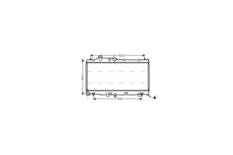 Радіатор охолодження двигуна Subaru Forester 2.5i (09-), Impreza 1.5i, 1,6i (08-), XV 1,6i 2,0i (12-) MT AVA AVA COOLING SU2065