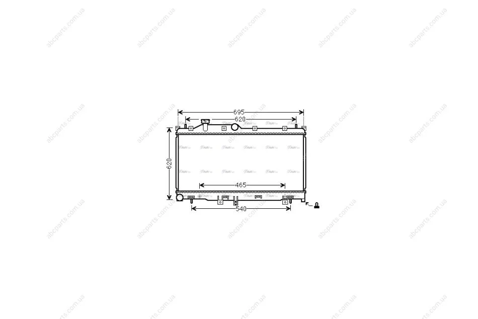 Радіатор охолодження двигуна Subaru Forester 2,5i 13> AVA AVA COOLING SU2110 (фото 1)