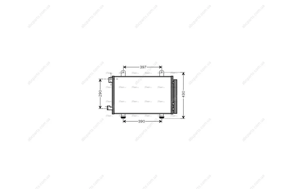 Радіатор кондиціонера Suzuki SX4 1,6i 06> AVA AVA COOLING SZ5090D (фото 1)
