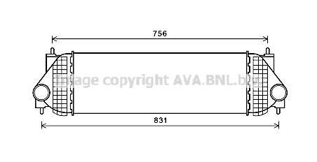 Інтеркулер Suzuki Grand Vitara (05-) 1.9DDiS AVA AVA COOLING 'SZA4134