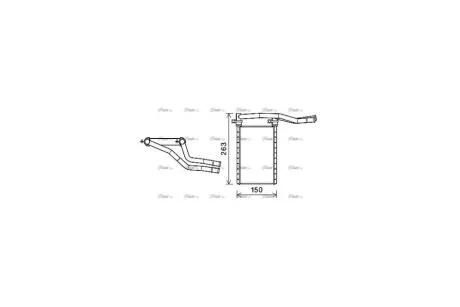 Радіатор обігрівача салону Suzuki SX4 1,6i 06> AC+/-, Swift III 05>, Swift IV 10> AVA AVA COOLING SZA6146