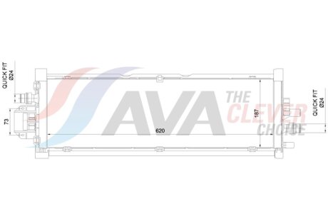 Радіатор охолодження електродвигуна Tesla Model 3 (17-) AVA AVA COOLING 'TE2002
