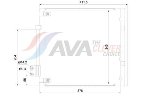 Радиатор кондиционера (правый) Tesla Model S (12-) AVA AVA COOLING 'TE5005D
