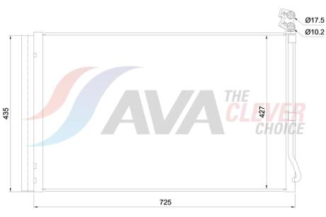 Радиатор кондиционера Tesla Model X (15-) AVA AVA COOLING 'TE5008D