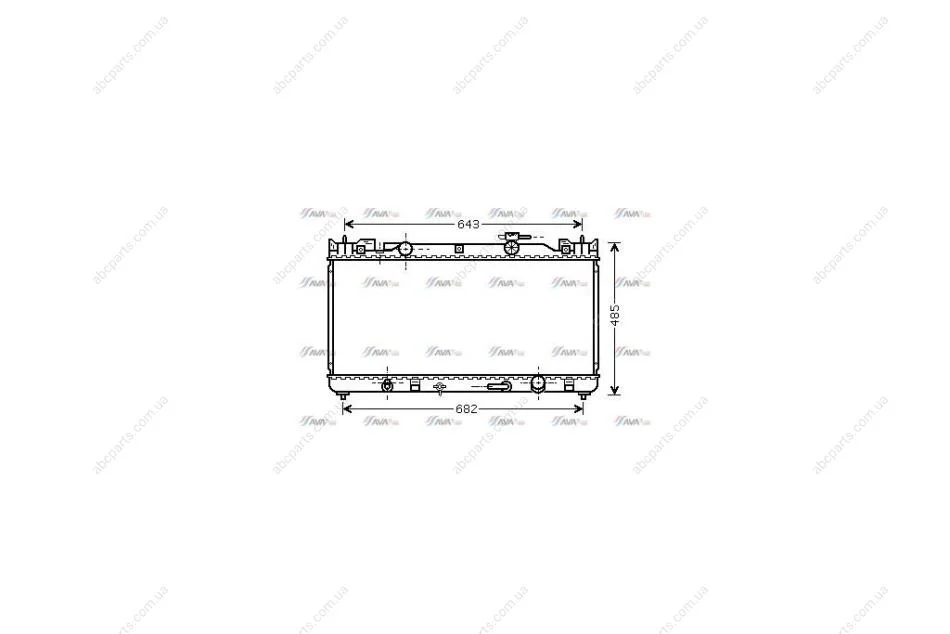 Радіатор охолодження двигуна Toyota Camry 2,4i 01>06 AT AC+/- AVA AVA COOLING TO2282 (фото 1)