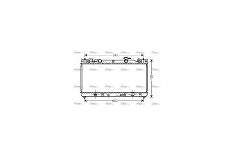 Радиатор охлаждения двигателя Toyota Camry 2,4i 01>06 AT AC+/- AVA COOLING TO2282