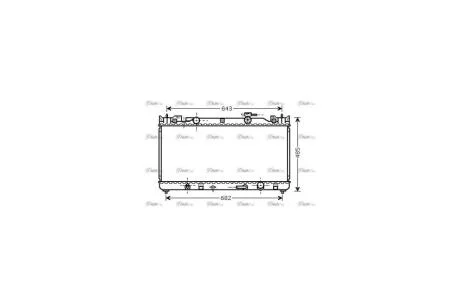 Радіатор охолодження двигуна Toyota Camry 2,4i 01>06 AT AC+/- AVA AVA COOLING TO2282