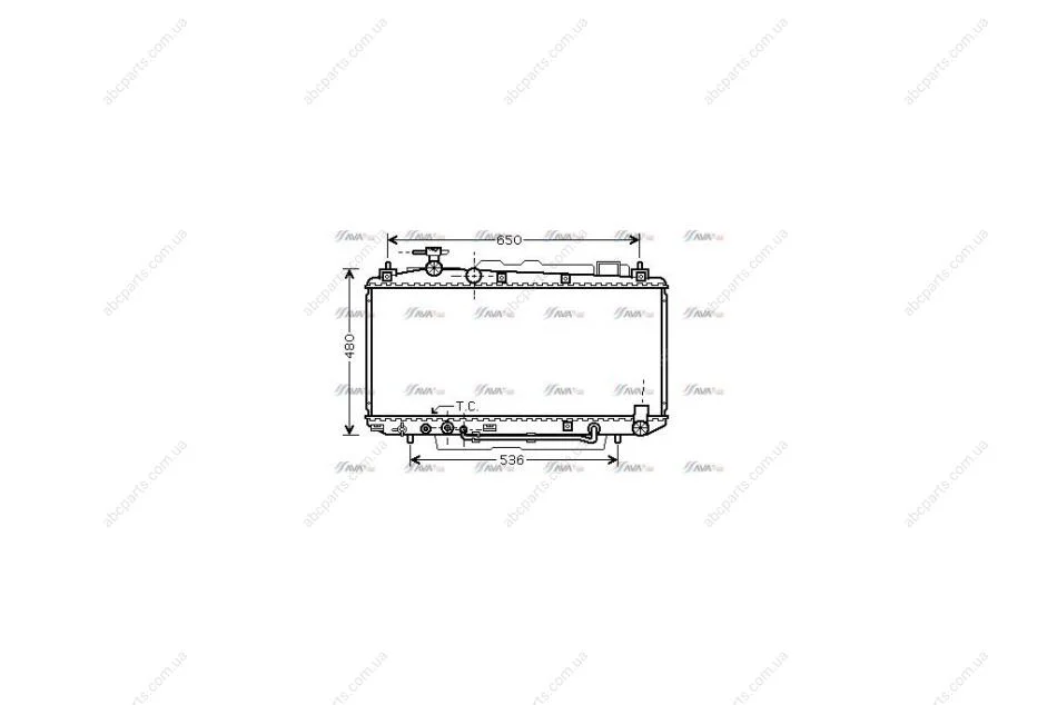 Радіатор охолодження двигуна Toyota Rav 4 2,0i 00>05 AT AC+/- AVA AVA COOLING TO2301 (фото 1)