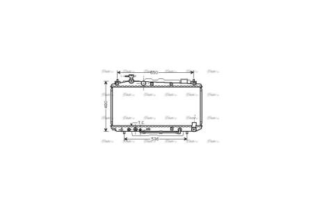Радіатор охолодження двигуна Toyota Rav 4 2,0i 00>05 AT AC+/- AVA AVA COOLING TO2301