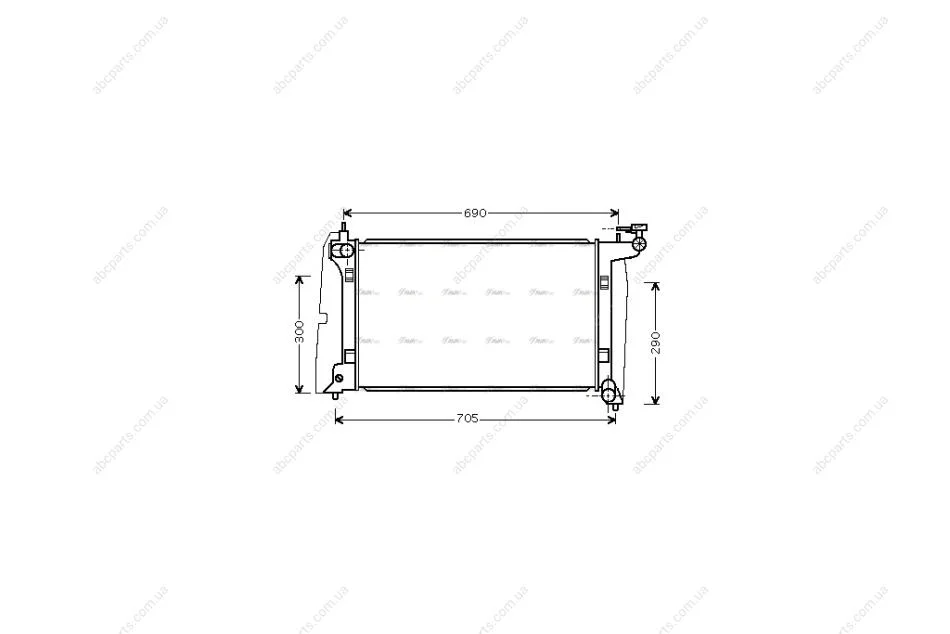 Радіатор охолодження двигуна Toyota Avensis (03-) 1,6i 1,8i AVA AVA COOLING TO2302 (фото 1)