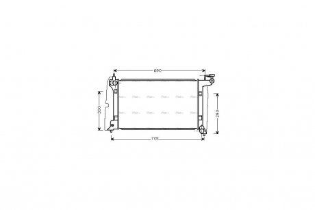 Радиатор охлаждения двигателя AVA AVA COOLING TO2302