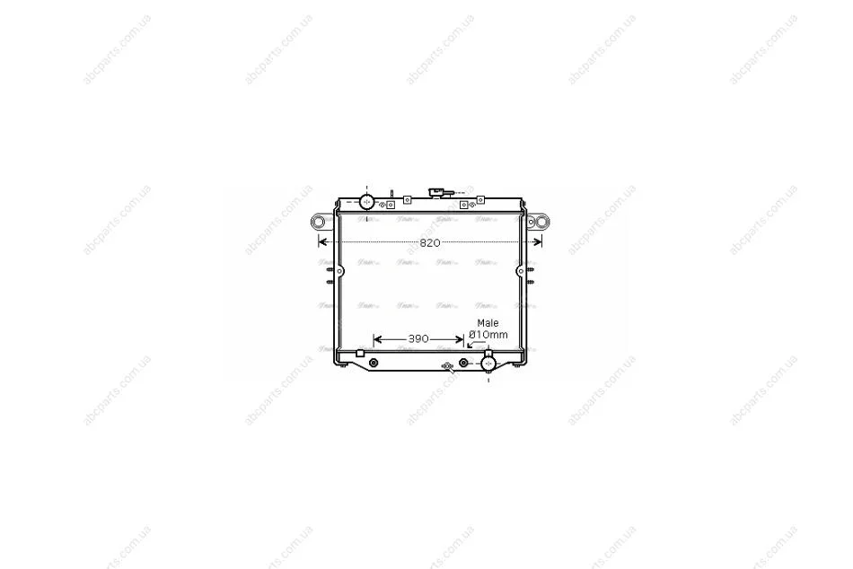 Радиатор охлаждения двигателя Toyota LC100 Lexus LX470 98>07 AT AC+/- AVA AVA COOLING TO2329 (фото 1)