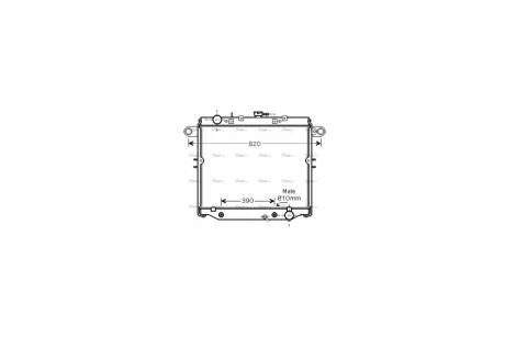 Радіатор охолодження двигуна Toyota LC100 Lexus LX470 98>07 AT AC+/- AVA AVA COOLING TO2329