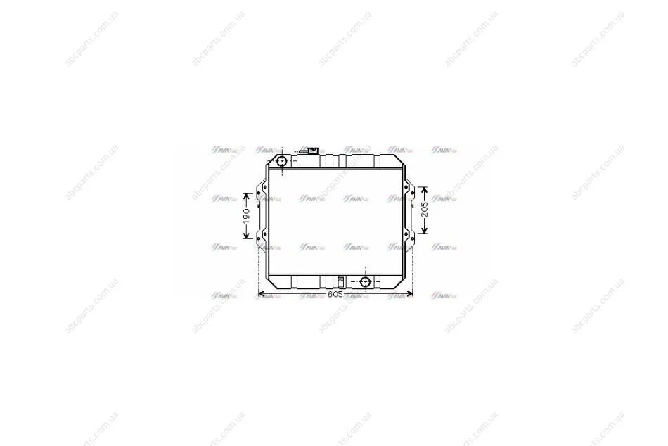 Радіатор охолодження двигуна Toyota Hilux (01-05) 2,5d MT (TO2371) AVA AVA COOLING 'TO2371 (фото 1)