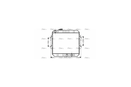 Радіатор охолодження двигуна Toyota Hilux (01-05) 2,5d MT (TO2371) AVA AVA COOLING 'TO2371