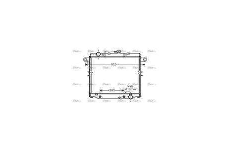 Радіатор охолодження двигуна Toyota LC100 (98-08) 4,2d AT (TO2378) AVA AVA COOLING 'TO2378
