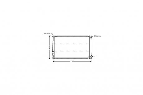 Радиатор охлаждения двигателя AVA AVA COOLING TO2419