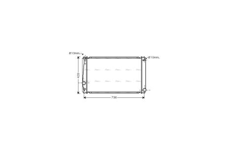 Радіатор охолодження двигуна Toyota Rav4 2,0i 2,5i 08>12, 12> AT AC+/- AVA AVA COOLING TO2419