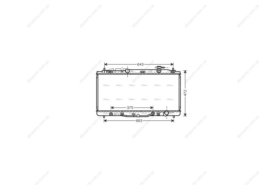 Радіатор охолодження двигуна Toyota Camry 3,5i 07> AT AC+/- AVA AVA COOLING TO2473 (фото 1)