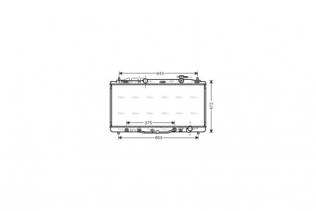 Радиатор охлаждения двигателя Toyota Camry 3,5i 07> AT AC+/- AVA AVA COOLING TO2473