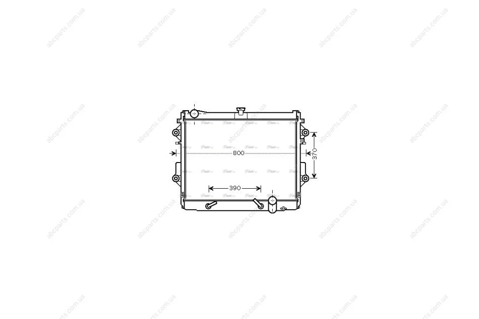 Радіатор охолодження двигуна Toyota LC200 4,7i 5,7i, Lexus LX570 07> AT AC+/- AVA AVA COOLING TO2491 (фото 1)