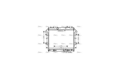 Радіатор охолодження двигуна Toyota Hilux (05-16) 2.5D, 3.0D AT (TO2496) AVA AVA COOLING 'TO2496