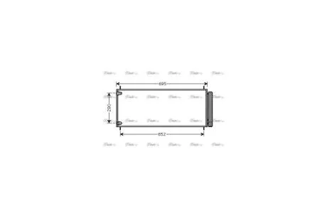 Радіатор кондиціонера Toyota Auris (07-), Corolla (07-), Verso (09-) 2.0D, 2.2D (TO5406D) AVA AVA COOLING 'TO5406D