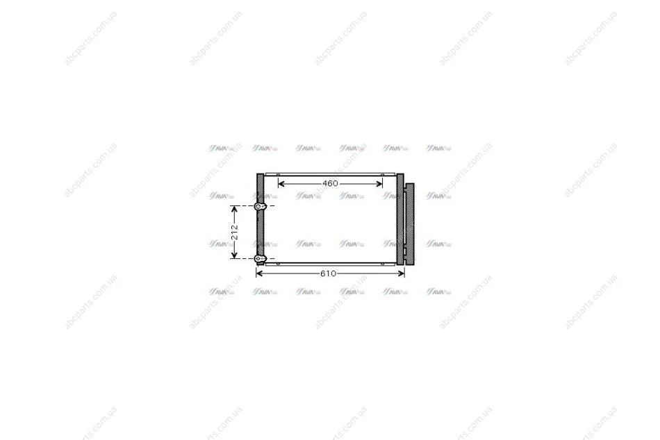 Радіатор кондиціонера Toyota Prius (04-) (TO5429D) AVA AVA COOLING 'TO5429D (фото 1)