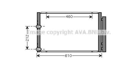 Радіатор кондиціонера Toyota Prius (04-) AVA AVA COOLING 'TO5429D