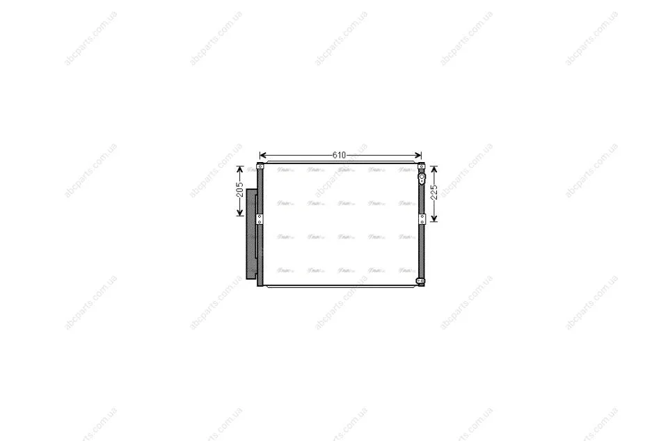 Радіатор кондиціонера Toyota LC120 Prado 3,0d 4,0i 03>09 AVA AVA COOLING TO5634D (фото 1)