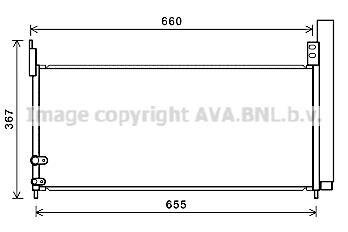 Радіатор кондиціонера Toyota Prius (09-), Auris (06-) AVA AVA COOLING 'TO5692D