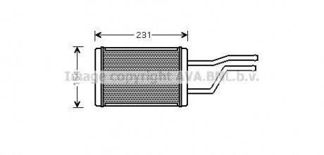 Радиатор отопителя салона Toyota Hiace IV 98>05, Hiace V 05>19 AVA COOLING 'TO6326