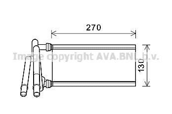 Радиатор отопителя салона Lexus GS (05-11), Lexus IS (06-15) AVA COOLING 'TO6706