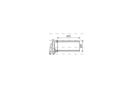 Радіатор обігрівача салону Lexus GS (05-11), Lexus IS (06-15) (TO6706) AVA AVA COOLING 'TO6706