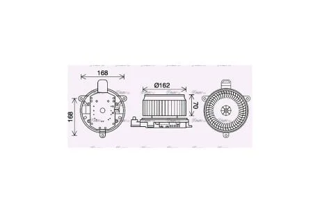 Вентилятор обігрівача салону Toyota Land Cruiser 200 4.5TD, 4.6i, 4.7i (07-) (TO8740) AVA AVA COOLING 'TO8740