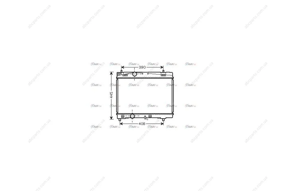 Радіатор охолодження двигуна Toyota Yaris (05-) 1,0i 1,3i, Yaris (11-) 1,0i MT (TOA2357) AVA AVA COOLING 'TOA2357 (фото 1)