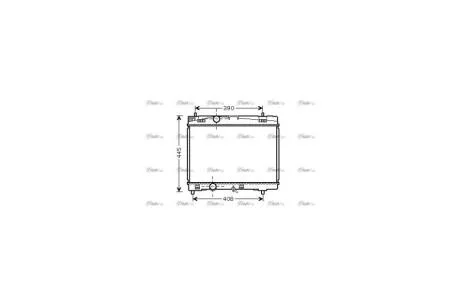 Радіатор охолодження двигуна Toyota Yaris (05-) 1,0i 1,3i, Yaris (11-) 1,0i MT (TOA2357) AVA AVA COOLING 'TOA2357