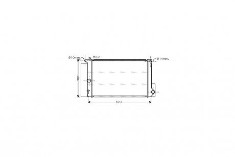 Радиатор охлаждения двигателя AVA AVA COOLING TOA2397