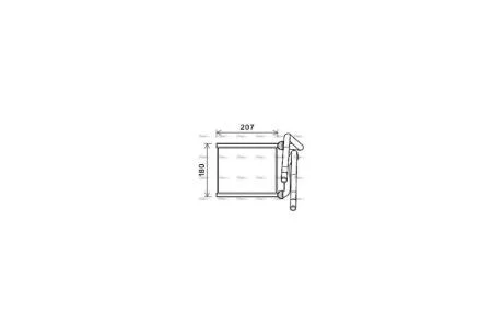 Радиатор отопителя салона Toyota Camry V50, Venza, Lexus RX 09- (TOA6727) AVA AVA COOLING 'TOA6727