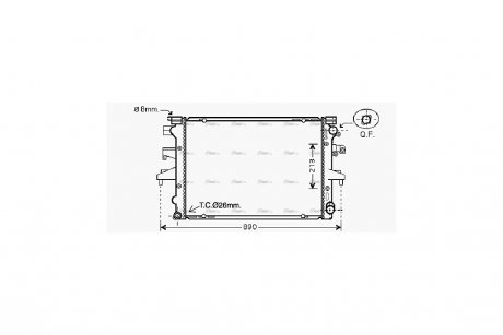 Радиатор охлаждения двигателя AVA AVA COOLING VN2232