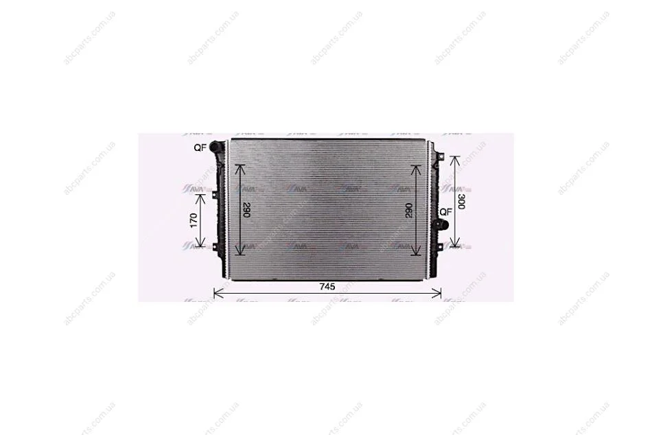 Радиатор охлаждения двигателя VW Caddy 2,0d 15>, Jetta 14> AVA AVA COOLING VN2414 (фото 1)