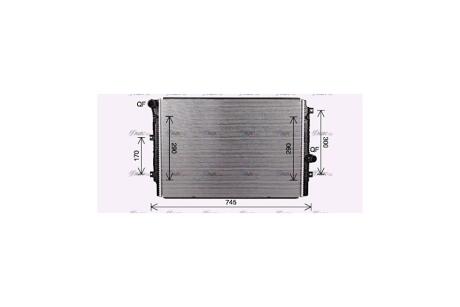 Радіатор охолодження двигуна VW Caddy 2,0d 15>, Jetta 14> AVA AVA COOLING VN2414