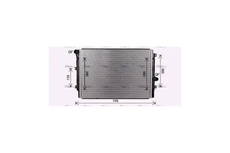 Радіатор охолодження двигуна VW Caddy 2,0d 15>, Jetta 14> AVA AVA COOLING VN2414