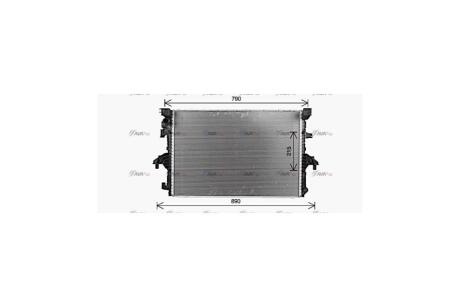 Радіатор охолодження двигуна VW T6 (15-) MT/AT AVA AVA COOLING 'VN2436