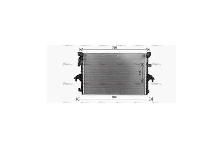 Радиатор охлаждения двигателя VW T6 (15-) MT/AT (VN2436) AVA AVA COOLING 'VN2436