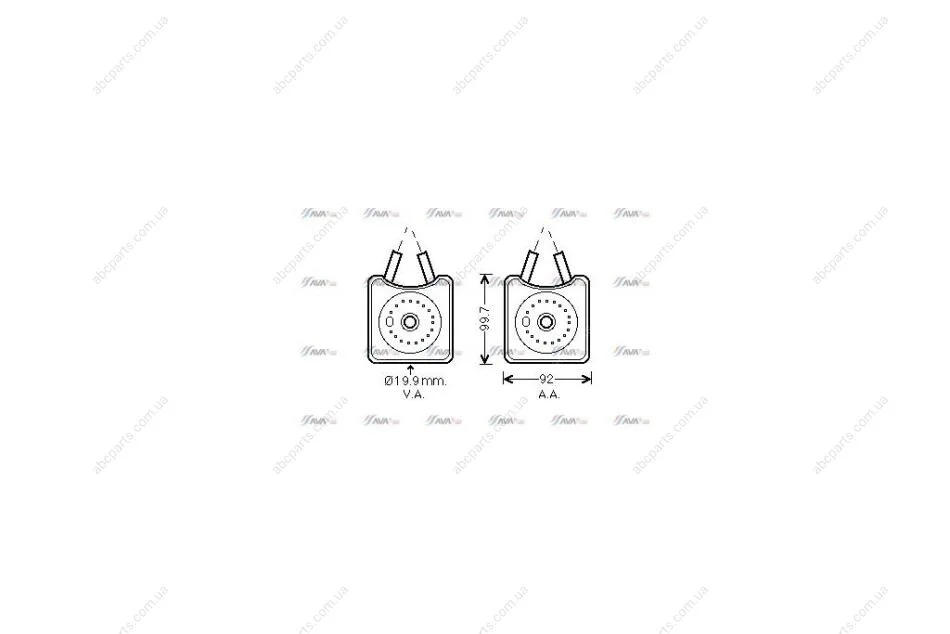 Радиатор масляный Audi A3 (97-), A4 (95-)/Seat Leon (99-)/Skoda Octavia (97-)/VW Golf (98-), Crafter (06-) (VN3215) AVA AVA COOLING 'VN3215 (фото 1)